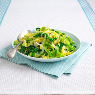 Savoy Cabbage With Onions & Garlic