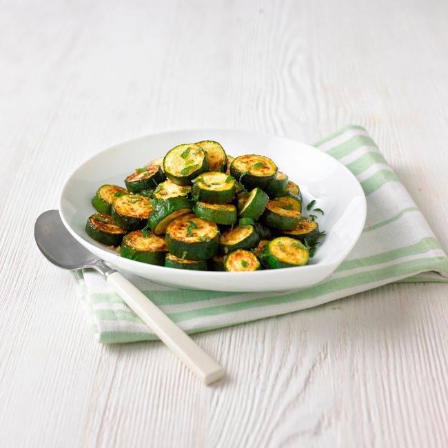Zucchini With Garlic & Mint