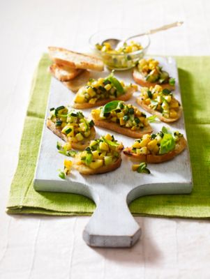 Courgette & Saffron Bruschetta