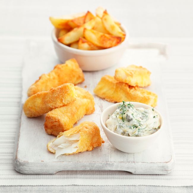 Crispy Polenta Fish Fingers With Easy Tartare Sauce