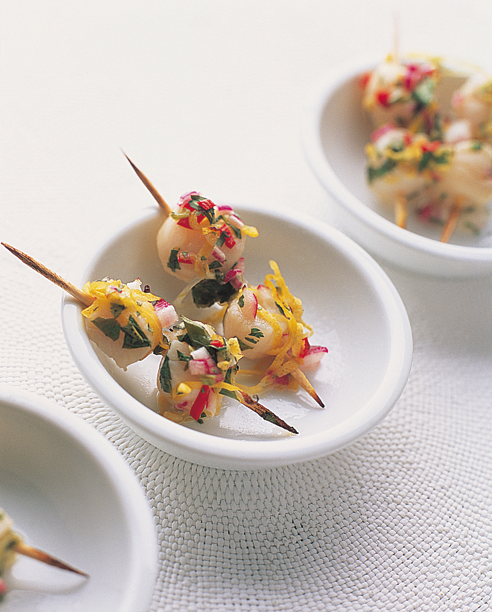 Grapefruit Scallop Ceviche Skewers