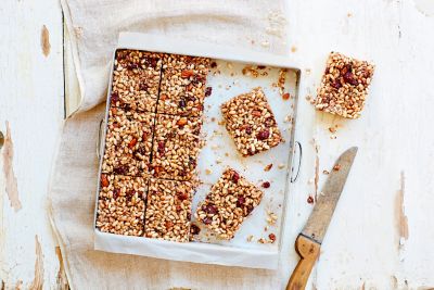 Cranberry, Orange & Chocolate Quinoa Bars