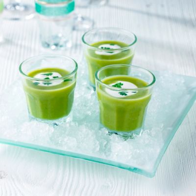 Chilled Pea & Avocado Soup Shot