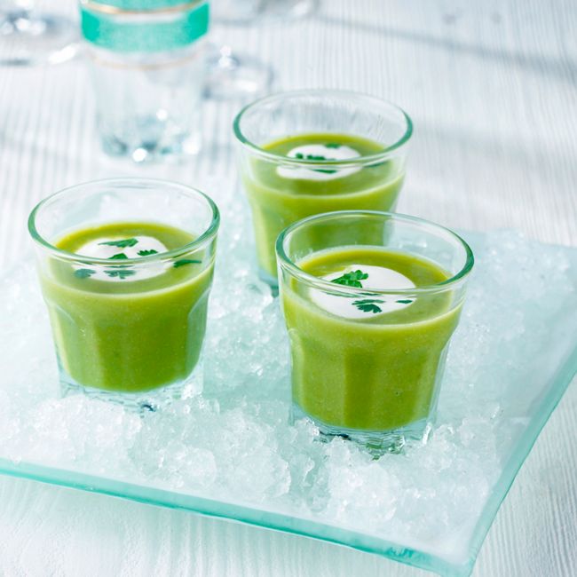 Chilled Pea & Avocado Soup Shot