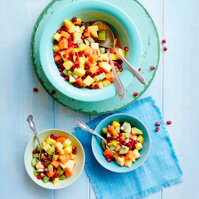 Fruit Salad With Minted Sugar Syrup