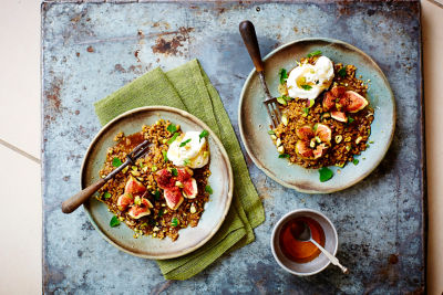 Sweet Spiced Freekeh With Fresh Figs