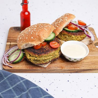 Coriander Falafel Burgers