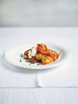 Corn Cakes With Smoked Salmon