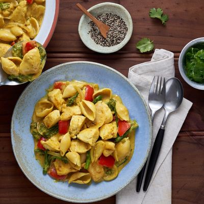Creamy Mild Curried Chicken & Pasta  