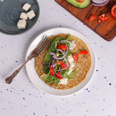 Crêpe with Avocado, Feta & Rocket