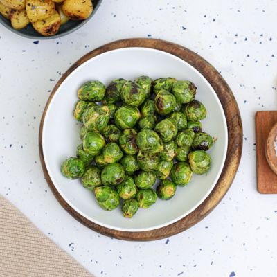 Crispy Garlic Brussels Sprouts