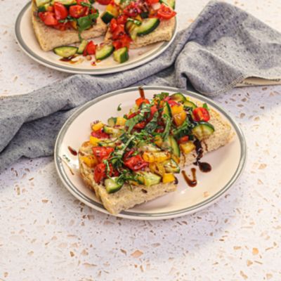 Cucumber & Capsicum Bruschetta