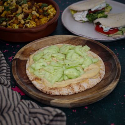 Cucumber Hummus Wraps