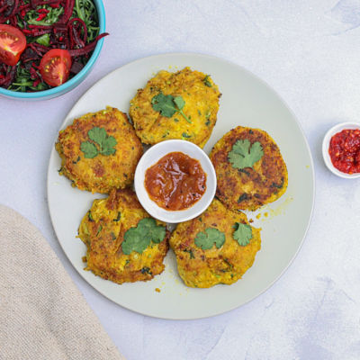 Curried Brussels Sprout Cakes
