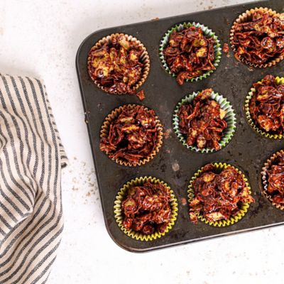 Dark Chocolate Cornflake Honey Joys