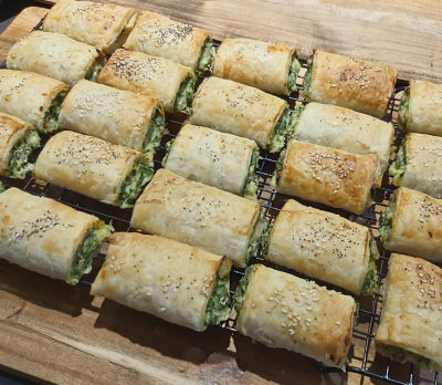 Spinach, Bacon and Four Cheese Rolls
