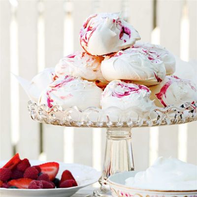 Berry-Swirl Meringues