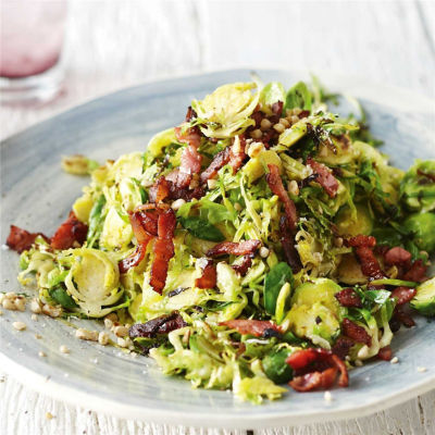 Brussels Sprouts Salad with Crispy Bacon