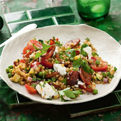 Couscous, Chorizo & Zucchini Salad