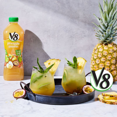 Delicious V8 Pineapple Passionfruit Mojito