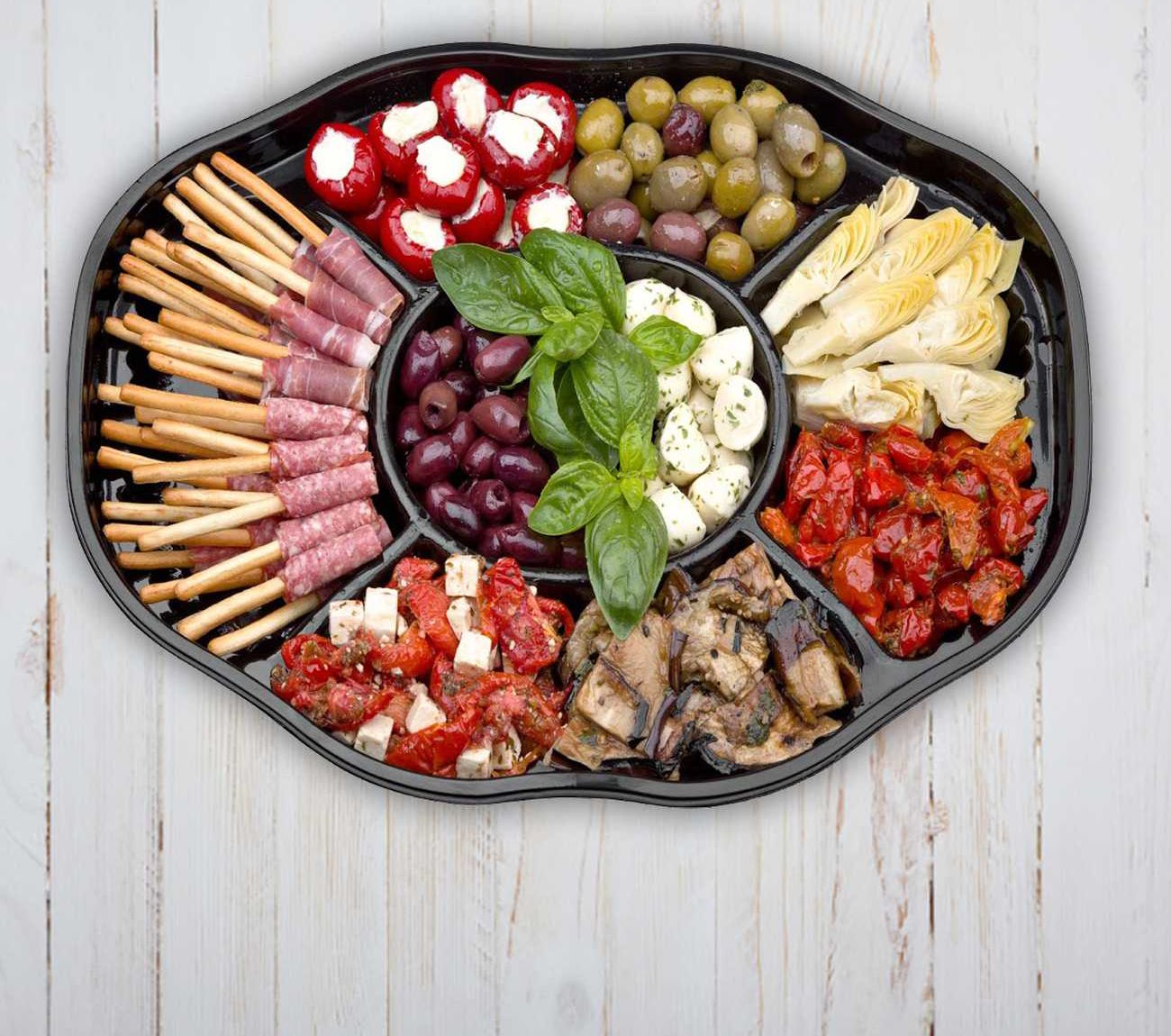 Antipasto serving outlet platter