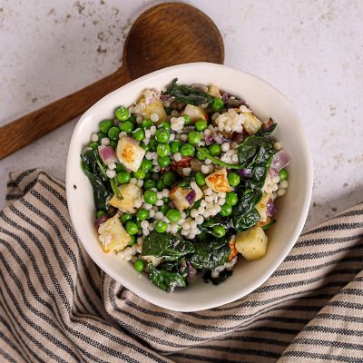 Diced Halloumi & Red Onion Pearl Couscous