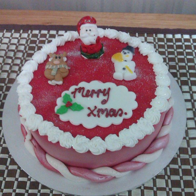 Christmas Cake with Decorations