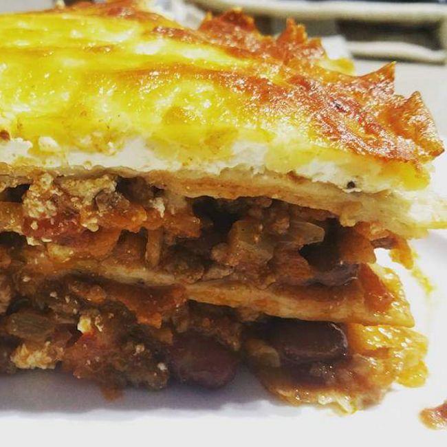 Homemade Mexican Lasagne