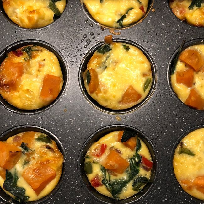 Mini vegetarian frittatas