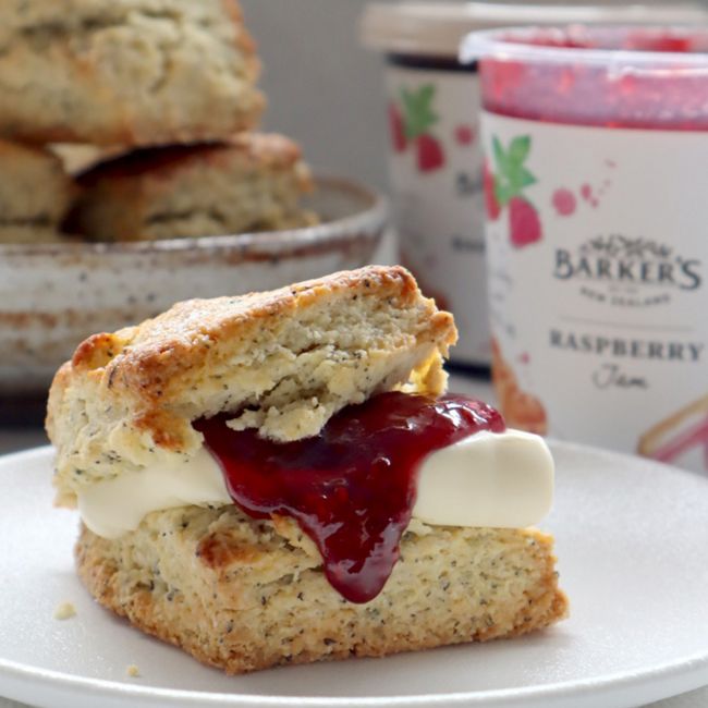 Earl Grey Scones With Barker’s Raspberry Jam