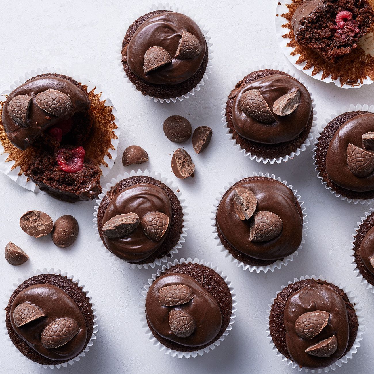 Leftover Easter-egg Chocolate Cupcakes