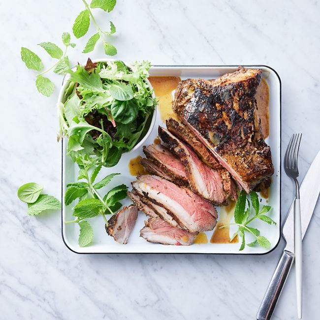 Easy Rosemary & Mint Barbecued Lamb 
