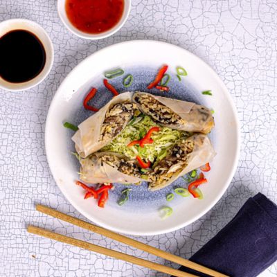 Egg Fried Rice Spring Rolls