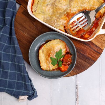 Eggplant & Halloumi Pie