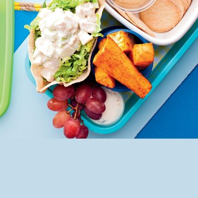 Chicken Pita Pocket + Sweet Potato Fingers