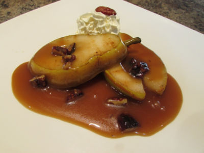 Grilled Pears with a Butterscotch Pecan Sauce
