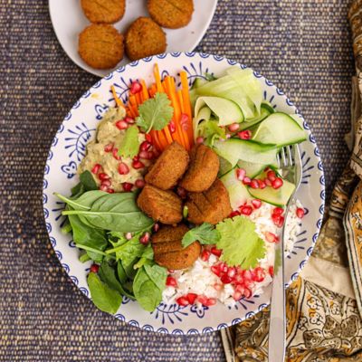 Falafel Bowl with Cauliflower Rice