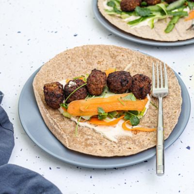 Falafel Wrap with Cucumber & Tahini
