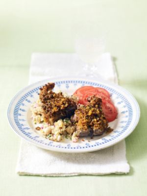 Harissa-spiced Lamb Chops With Chickpea Mash