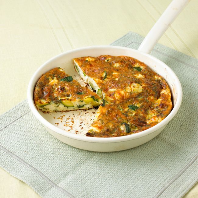 Courgette, Mint, & Feta Frittata
