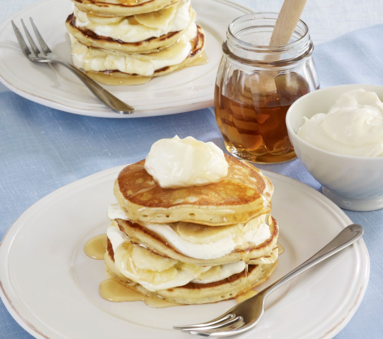 Banana, Yoghurt, & Honey Pancake Stack Recipe | Woolworths