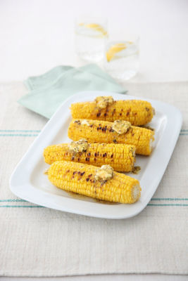 Barbecued Corn On The Cob With Lime And Chilli Butter