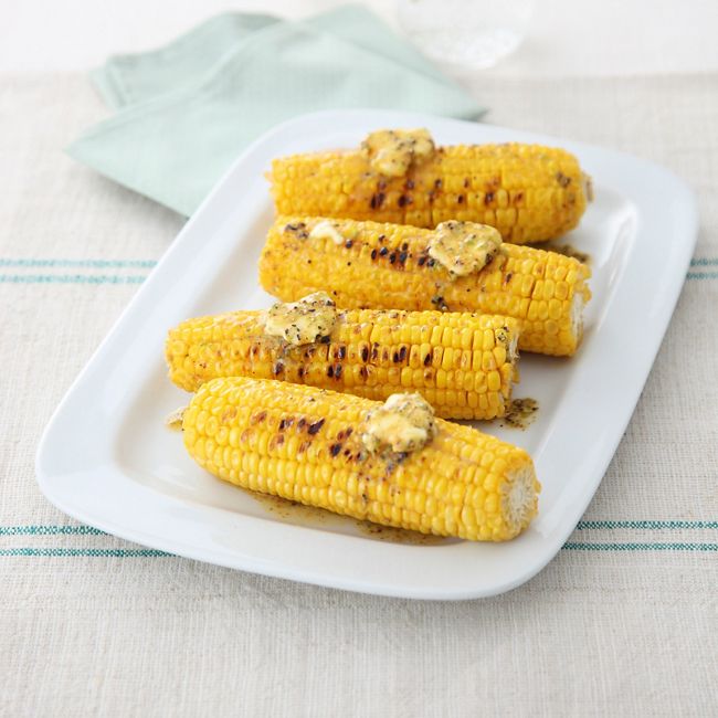 Barbecued Corn On The Cob With Lime And Chilli Butter