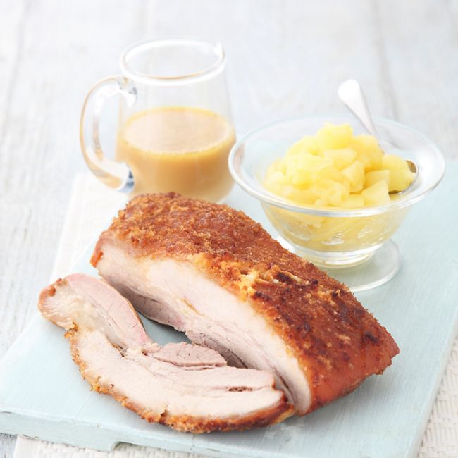 Crispy Pork Belly With Apple Sauce