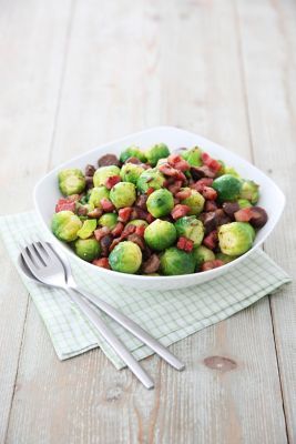 Brussels Sprouts With Pancetta & Chestnuts