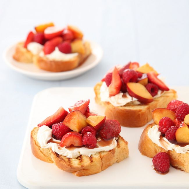 Soft Fruit Bruschetta With Mascarpone
