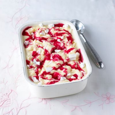 Raspberry Meringue Ice Cream