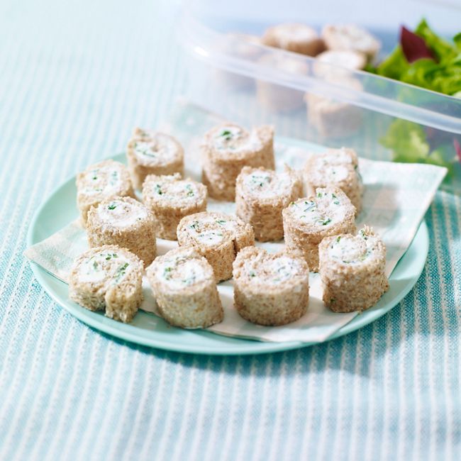 Herby Goat’s Cheese Pinwheel Sandwiches