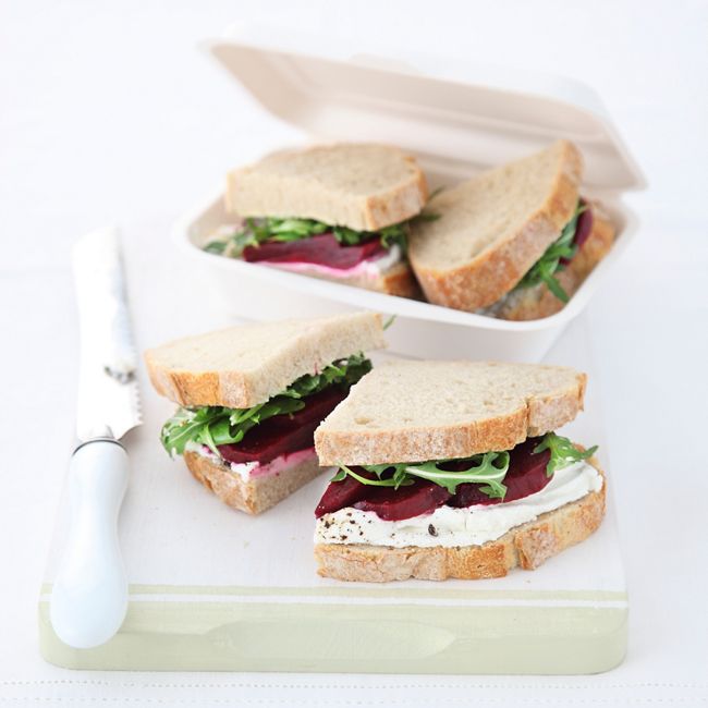 Roast Beetroot, Goat’s Cheese & Rocket Sandwiches