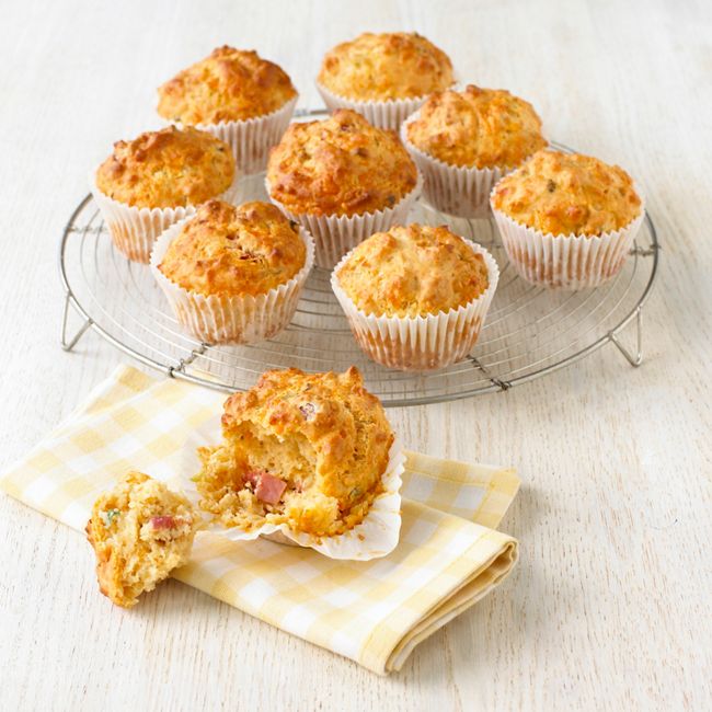 Ham and Cheese Savoury Breakfast Muffins